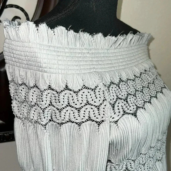 Deletta Woman’s Delicate Lace Off The Shoulder Top Blouse Size XS Anthropologie - Picture 5 of 16